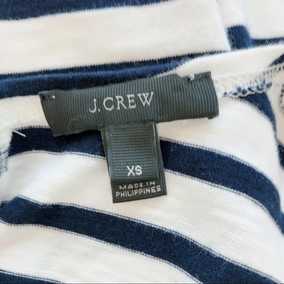 J. Crew Bow Embellished Back Striped Blouse Top XS - Picture 6 of 8